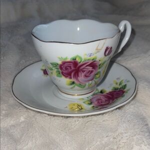 Floral Teacup and Saucer Set - From Floral Display 💐